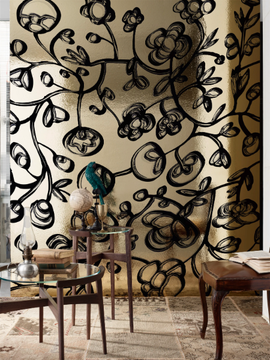 BLOOMING WPN 1405 - Wallpaper with floral pattern by Spaghetti Wall - view 3